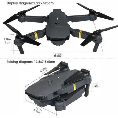 Drone Pieghevole con Doppia Fotocamera 1080P