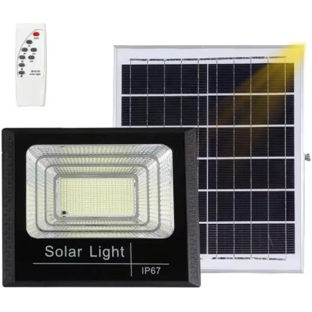 Outdoor LED Spotlight 500W with Solar Panel, Solar Light 208 Powerful LEDs