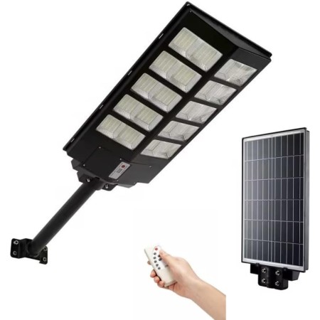 Lampione LED Esterno con Pannello Solare 1200W