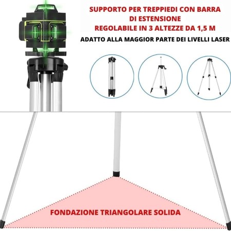 Livella laser Autolivellante 360° 4D, Laser 16 linee Cantiere 3° Autol