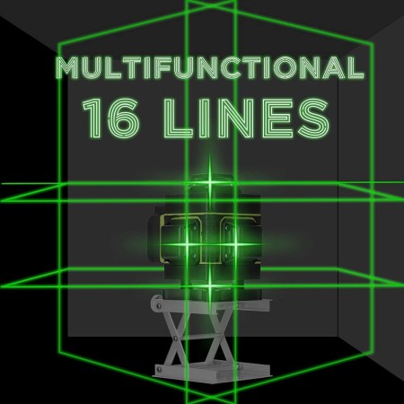 Livella laser Autolivellante 360° 4D, Laser 16 linee Cantiere 3° Autol