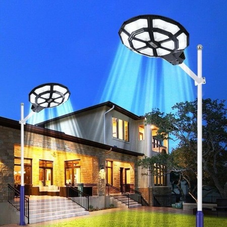 Lampione Solare Led Esterno, Lampione da Giardino 1000Watt forma Ufo