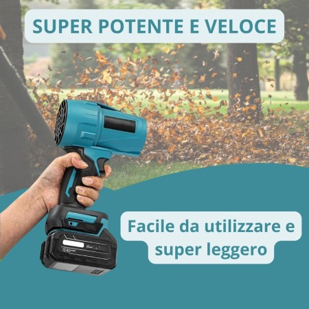 Soffiatore a Batteria, Mini Soffiatore per Foglie con Turbocompressore