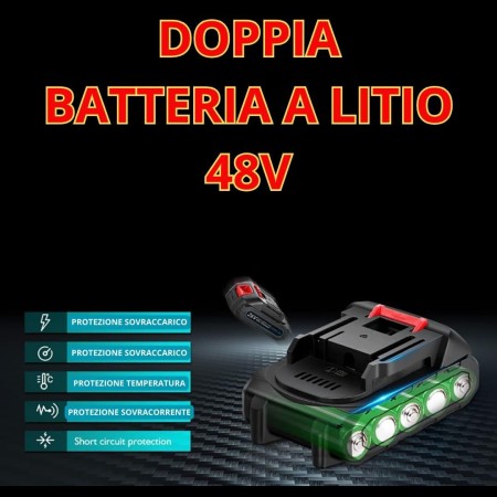 Sega a Gattuccio a Batteria 210W con 2 Batterie da 48V