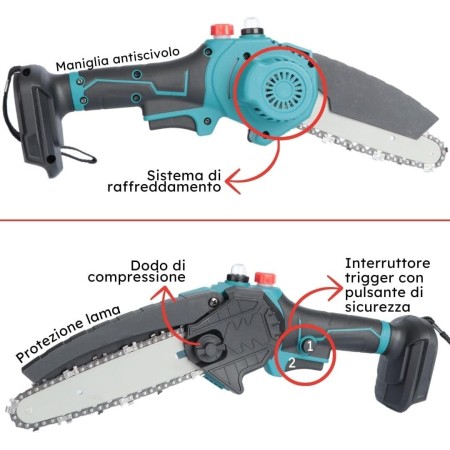 6 inch Mini Battery Chainsaw for Pruning and Gardening