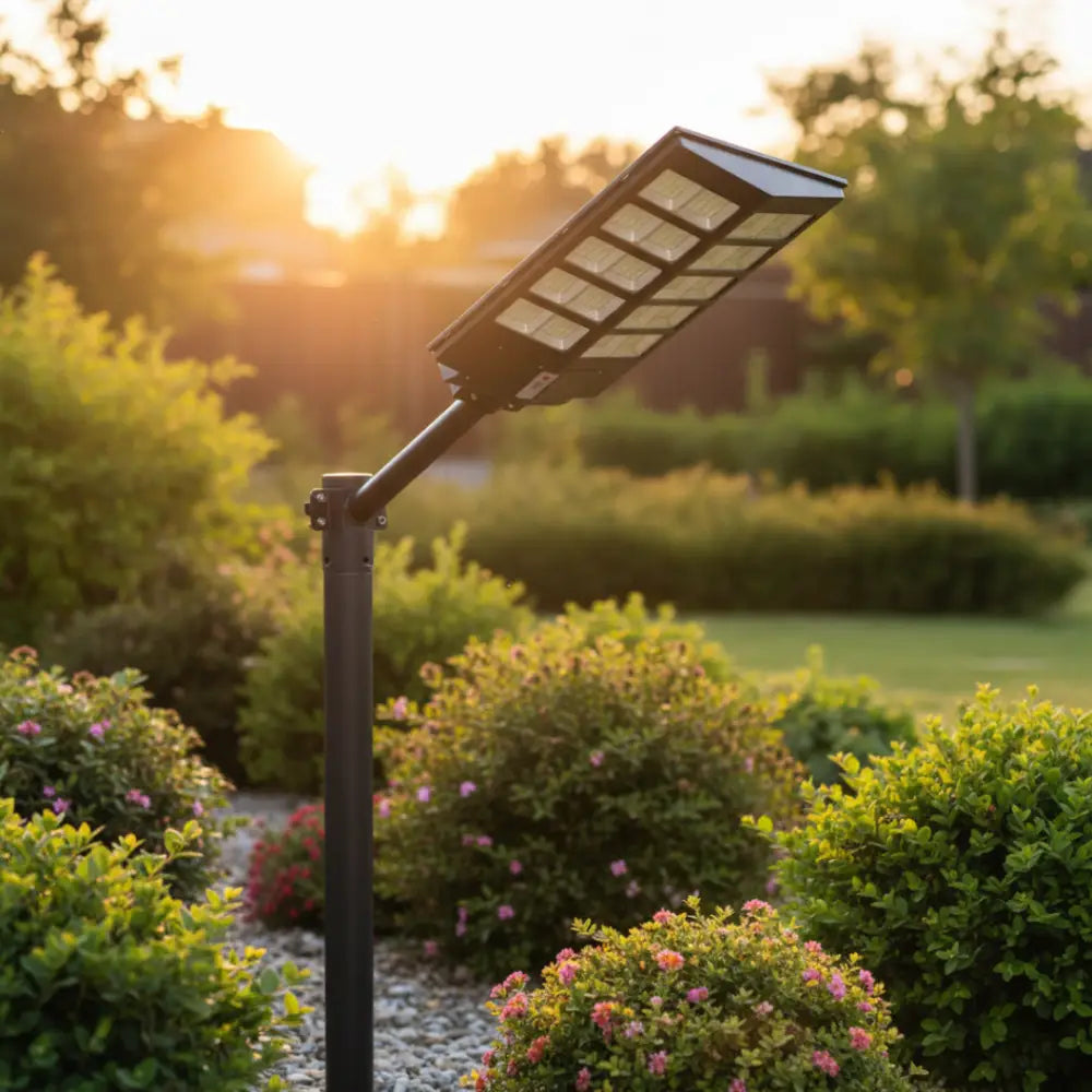 Lampione LED Esterno Solare 1200W Sensore di Movimento 18000mAh IP65 con Telecomando e Staffa - Lampione LED Esterno