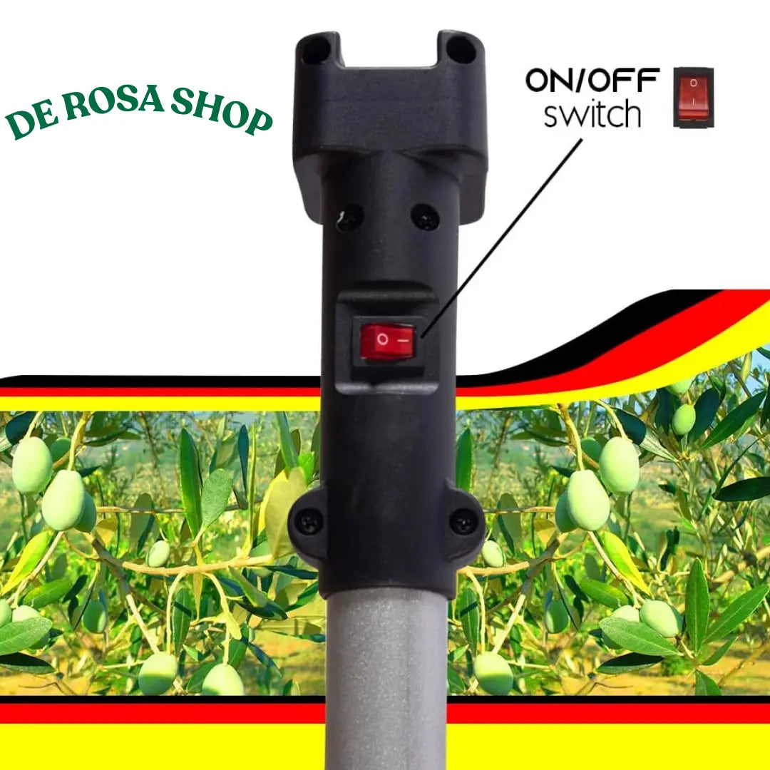 Abbacchiatore per Olive a Batteria Scuotitore Elettrico Telescopico con Batteria 12V 400W