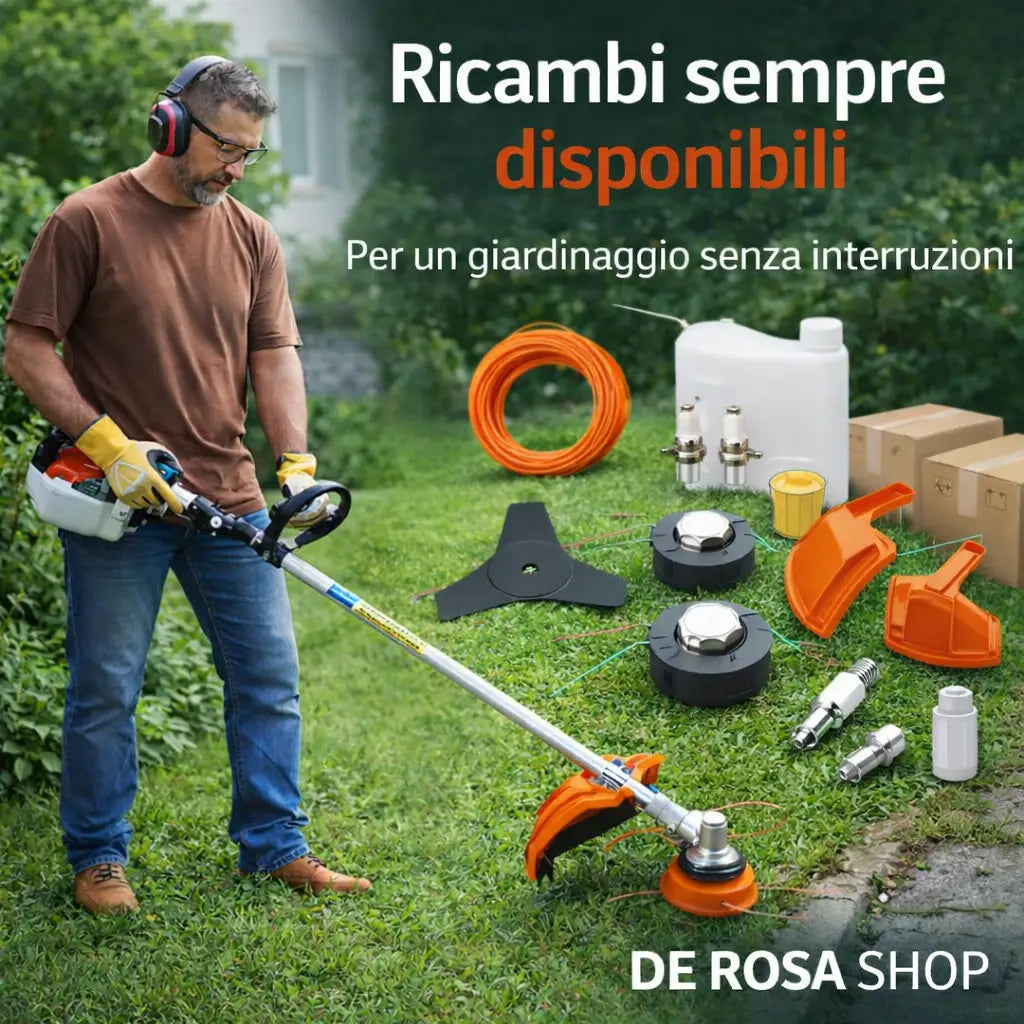 Decespugliatore a Scoppio 52cc - Tagliasiepi Professionale 2 in 1 per La Cura del Tuo Giardino