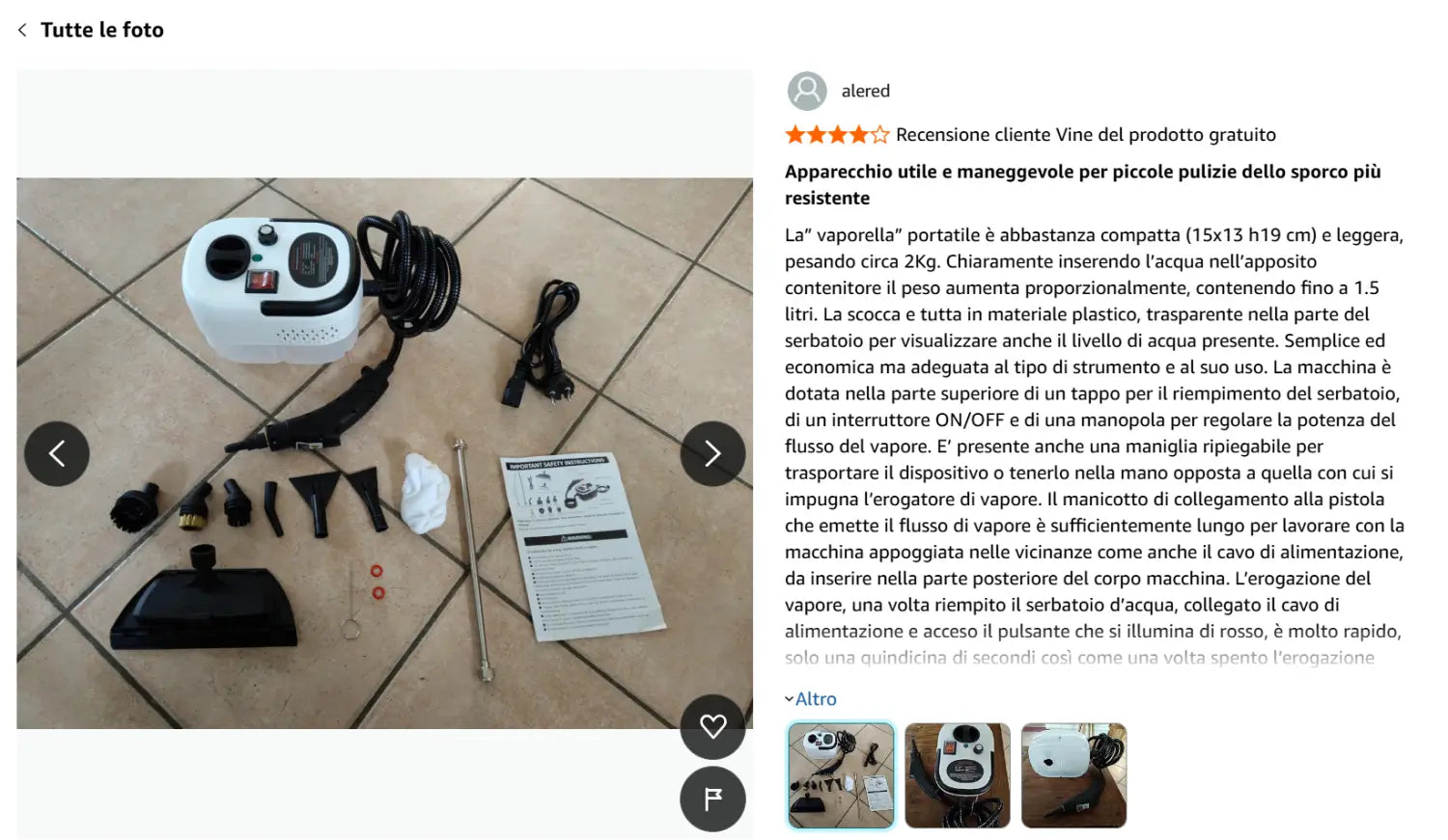 Pulitore a Vapore 1,2L Professionale | Pulizia Profonda per Casa e Auto