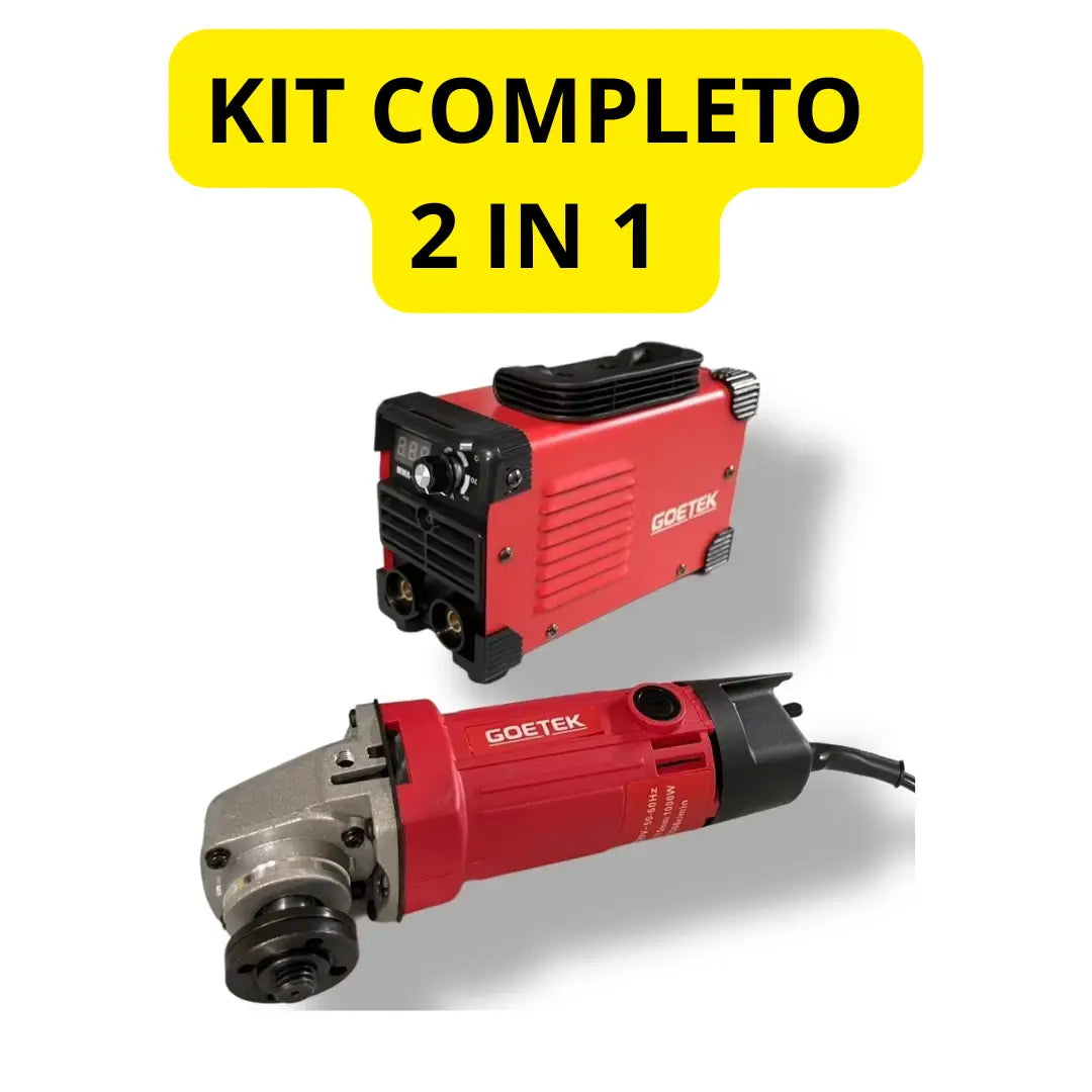 Smerigliatrice Angolare 1000 Watt + Saldatrice Inverter Mini MMA 400A Compatta Potente con Tecnologia IGBT VRD Display