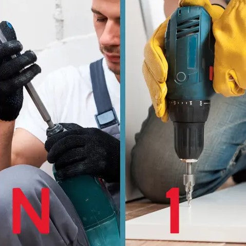 Kit Completo Professionale Fai da Te 4 in 1 con Trapano Avvitatore a Batteria