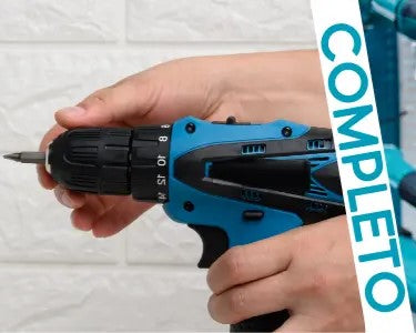 Kit Completo Professionale Fai da Te 4 in 1 con Trapano Avvitatore a Batteria