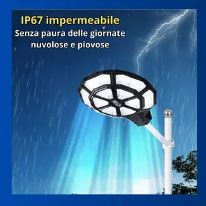 Lampione Solare Led Esterno Lampione da Giardino 1000Watt forma Ufo