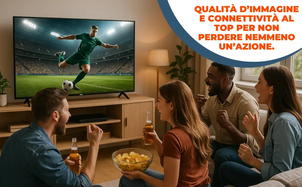 JCL Smart TV 32 Pollici HD Ready (720p) Sistema webOS TV 8.1 WiFi/Ethernet Netflix & YouTube Triplo HDMI