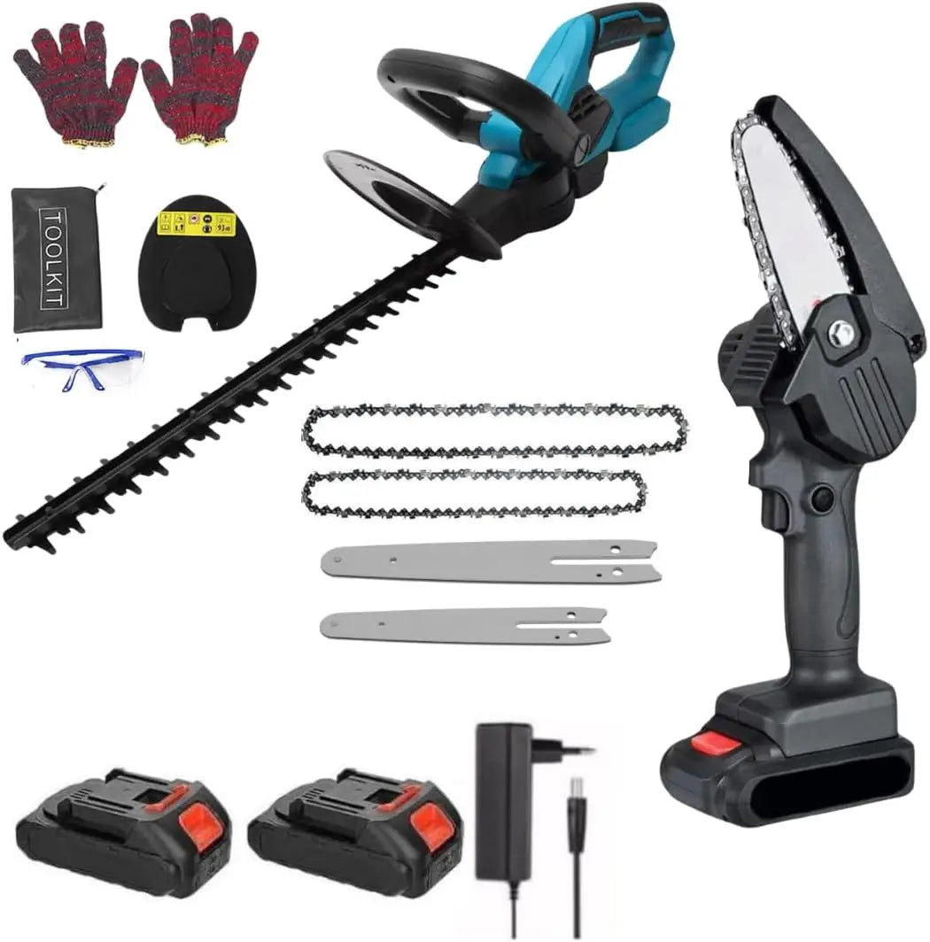 Tagliasiepi a Batteria 72V 5.0Ah con Lama da 50 cm e 2 Batterie Tosasiepi Elettrico Potente e Leggero Inclusa Mini