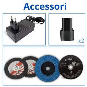 Trapano Avvitatore a Batteria Mini Smerigliatrice Angolare Taglierina Elettrica