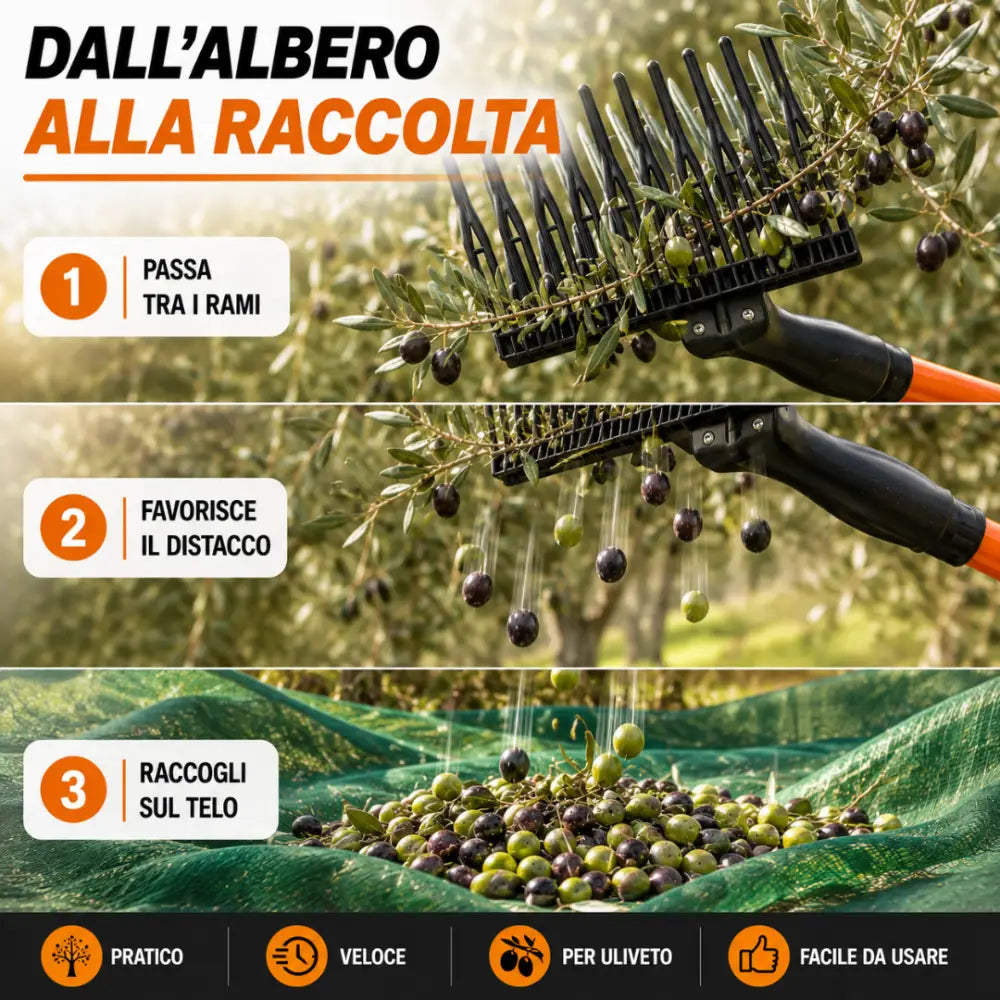 Abbacchiatore per Olive a Batteria Scuotitore Elettrico Telescopico con Batteria 12V 400W - Abbacchiatore Olive