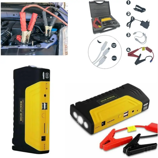 Avviatore di Emergenza Portatile con Batteria 15000 mAh Booster Avviamento Auto - simple