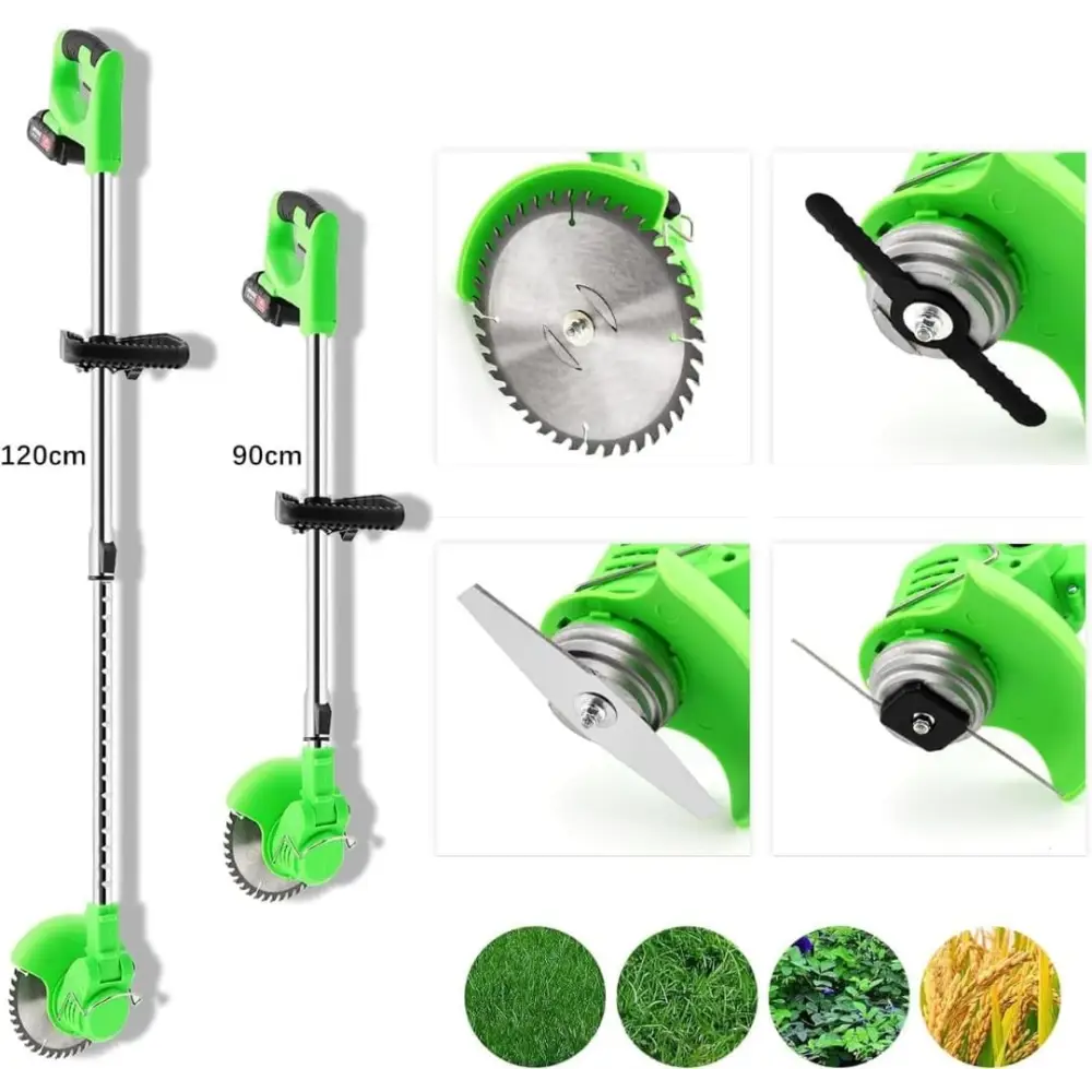 Decespugliatore a Batteria Tagliabordi Elettrico 24V con 2 Batterie e Lame Metalliche - simple
