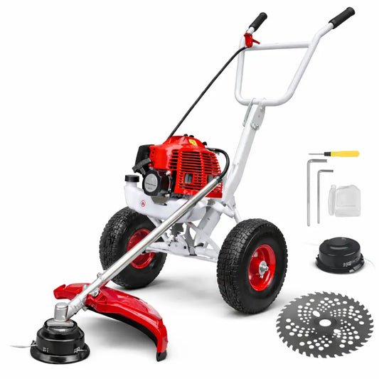 Decespugliatore a Scoppio con Ruote 63CC Potente Preciso e Senza Fatica. - Decespugliatore a Scoppio