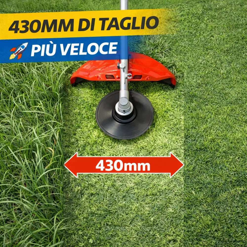 Decespugliatore a Scoppio con Ruote 63CC Potente Preciso e Senza Fatica. - Decespugliatore a Scoppio