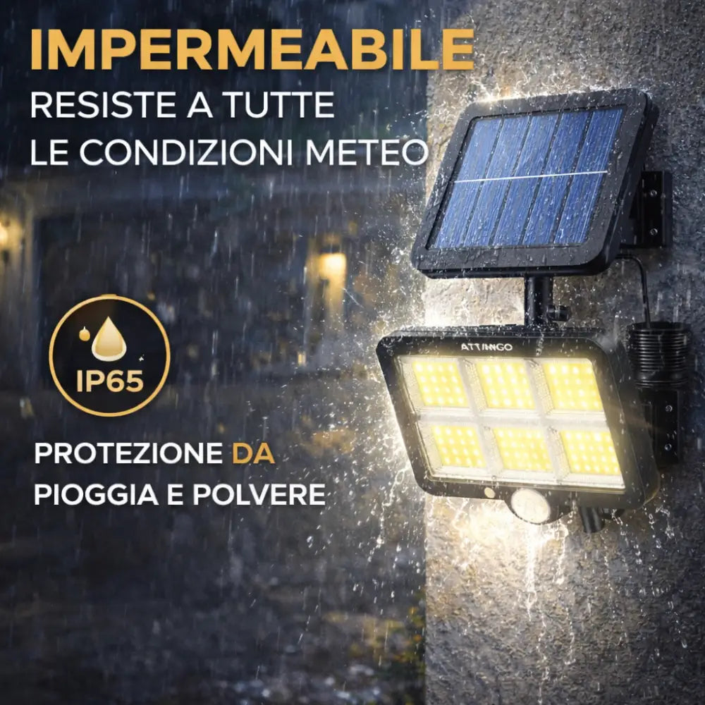 Faretti Solari LED Esterno 2 Pezzi | 100 LED con Sensore di movimento. - Faretti Solari LED