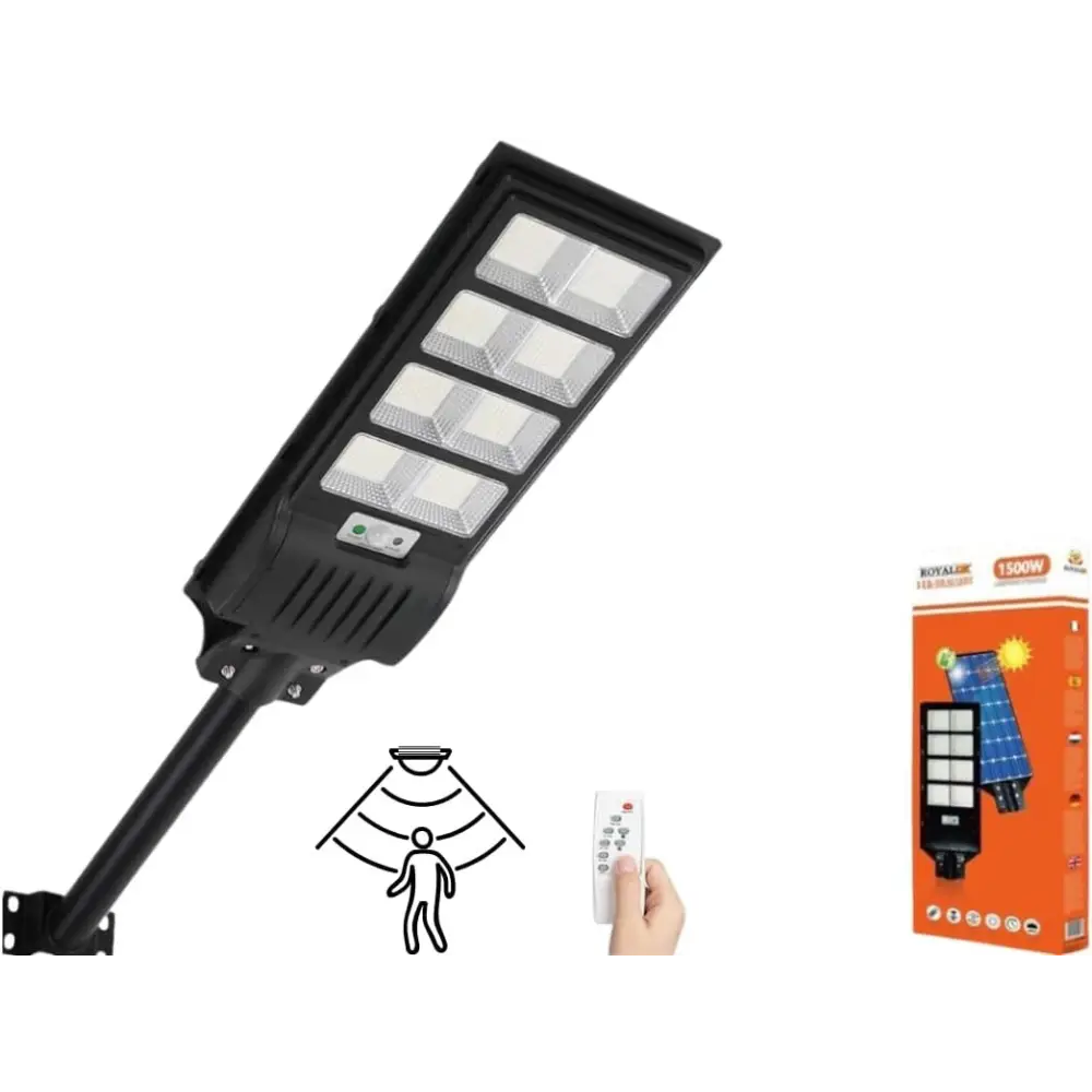 Lampione LED Esterno con Pannello Solare 1500W 6500K Bianco Freddo - simple