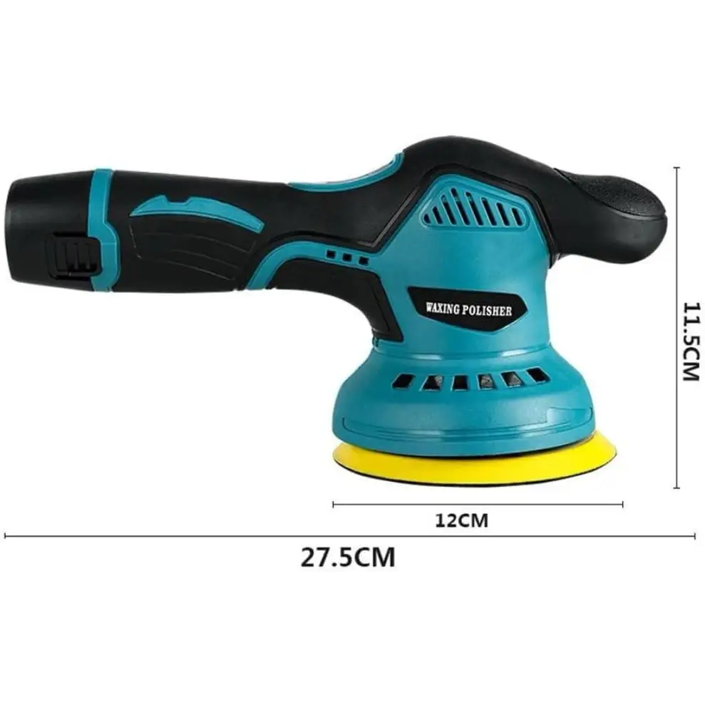 Lucidatrice Auto Orbitale Kit Professionale con 2 Batterie Spugna da 125 mm 8 Velocità Regolabili - Sega Circolare