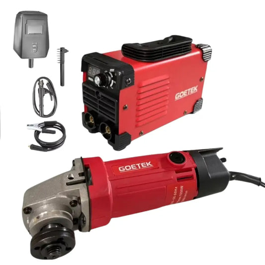 Smerigliatrice Angolare 1000 Watt + Saldatrice Inverter Mini MMA 400A Compatta Potente con Tecnologia IGBT VRD Display
