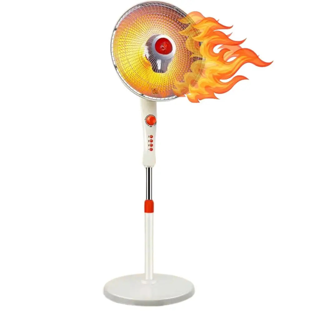 Stufa Piantana a Carbonio Ventilatore Aria Calda Oscillante 90° Riscaldamento Rapido 500W/1000W Sicura Antiribaltamento