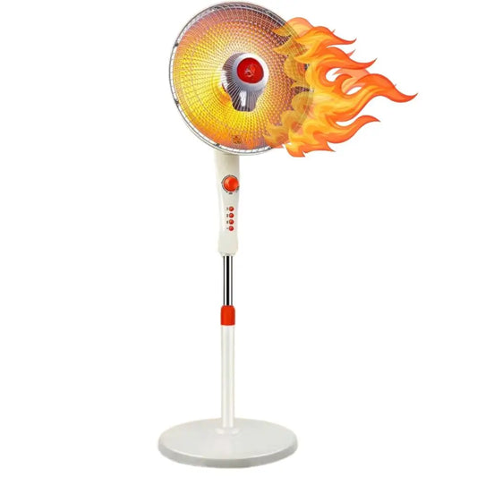 Stufa Piantana a Carbonio Ventilatore Aria Calda Oscillante 90° Riscaldamento Rapido 500W/1000W Sicura Antiribaltamento