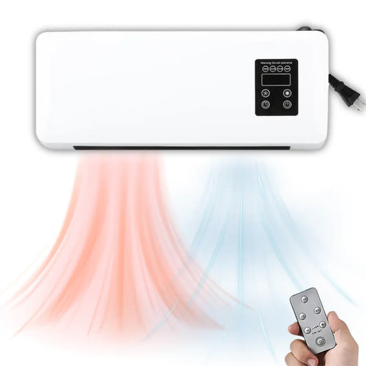Termoconvettore Elettrico da Parete 1500W con Display LED e Telecomando – Aria Calda/Fredda Temperatura Regolabile