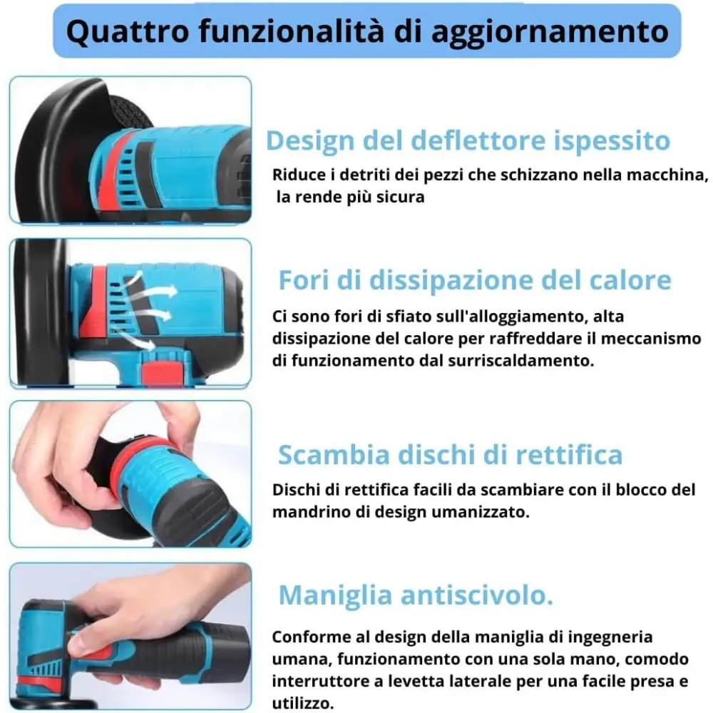 Trapano Avvitatore a Batteria Mini Smerigliatrice Angolare Taglierina Elettrica - simple