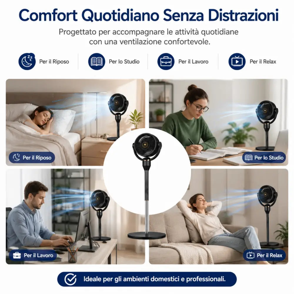 Ventilatore Smart Ultra Silenzioso 23 dB con Motore DC - ventilatore intelligente